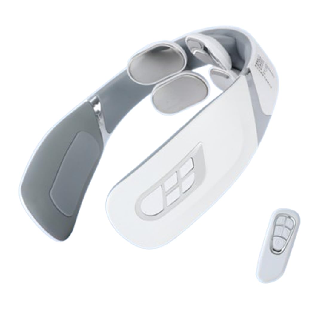 Massaggiatore Collo Intelligente,Impulso Elettrico Massaggiatore Cervicale,Massaggiatore Della Colonna Cervicale,Regalo per Uomo Donna,3 modalità, gestibili tramite telecomando C