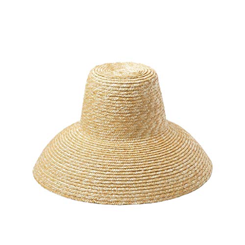 Women Popular Lamp Shape Sun Hat for Women Big Wide Brim Summer Beach Hat Ladies High Top Straw Travel Hat