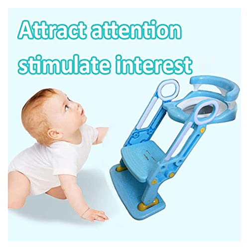 Geel potje met deksel met Rugleuning Verstelbare Potty-voering met stiefkruk, tot 75kg, toiletpotje Stap for jongens of… - Afbeelding 3