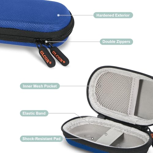 Image of Ultra-Hard Small Carrying Case for Wired Earbuds, Heart Monitor, USB Flash Drive, Charging Cable - Portable Mini IEM Case Universal Pouch Bag for in Ear Monitor, Airpods, Galaxy Buds, Earpods