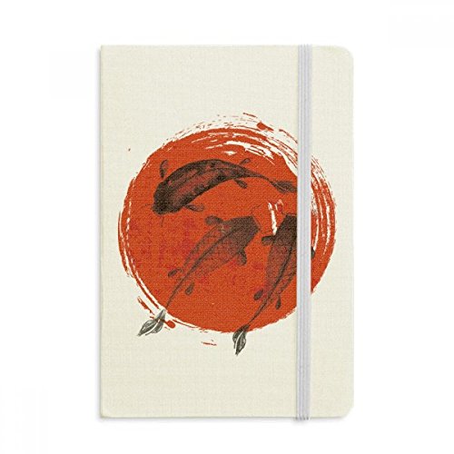 Carnet A5 Japon Red Carp DIYthinker journal en tissu multicolore