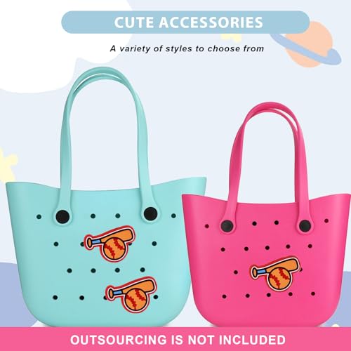 Image of Lckaey Rubber Beach Bag Accessories-PVC Rubber Totes organizer Sport Charms- for Purse Bogg Inserts