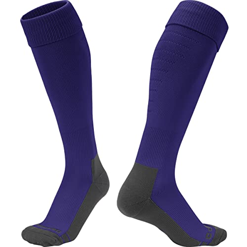 Champro Men's Standard Player Soccer Socks, Purple, Medium