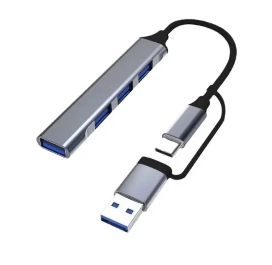 Saaventures 4-in-1 USB Hub, USB-A 3.0 5Gbps and USB-A 2.0 480Mbps Ports, Aluminum Alloy, Type-C and USB 3.0 Interface, High-Performance Data Transmission-image-11
