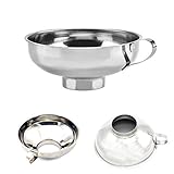 AOWA 1PCS Home Made Stainless Steel Jam Funnel Handle Wide-Mouth Kitchen Canning Funnel