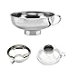 AOWA 1PCS Home Made Stainless Steel Jam Funnel Handle Wide-Mouth Kitchen Canning Funnel