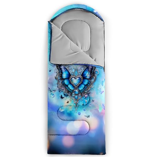 Image of QOOMO Ball Flower Camping Sleeping Bags,3 Season Warm & Cool Weather,Lightweight,Waterproof Sleeping Bags for Adults & Kids,Traveling,and Outdoors,Camping Gear Equipment