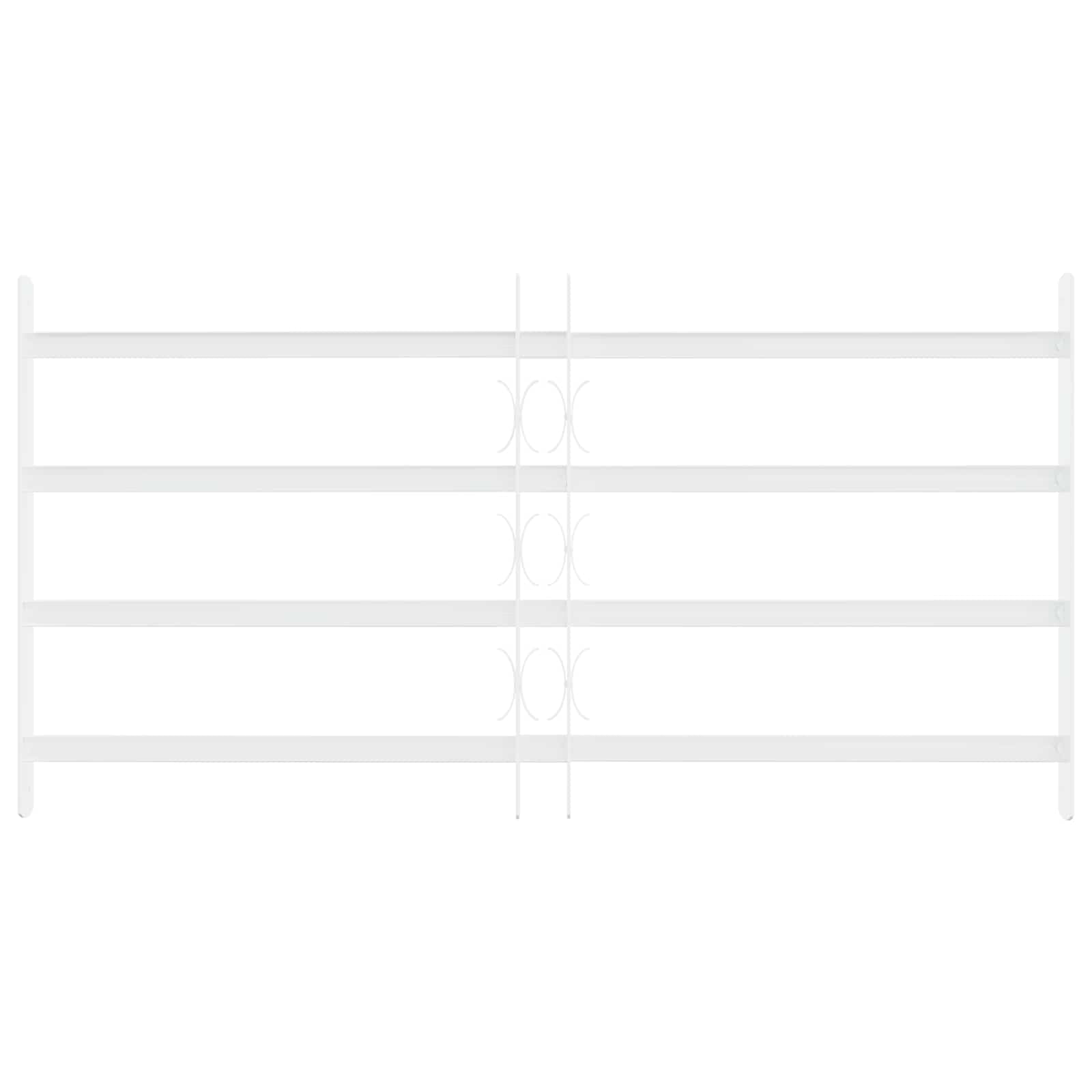 vidaXL Reja de Seguridad para Ventanas con 4 Barras Transversales, Reja de Seguridad para Ventanas, Rectangular y Ajustable, Marco de Acero Que Garantiza tu Tranquilidad