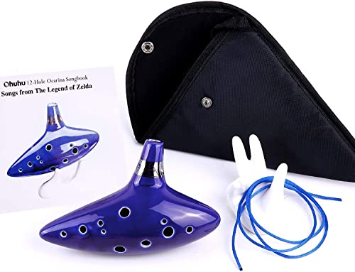 Ohuhu-Zelda-Ocarina-with-Song-Book-Songs-From-the-Legend-of-Zelda-12-Hole-Alto-C-Zelda-Ocarinas-Play-by-Link-Triforce-Gift-for-Zelda-Fans-with-Display-Stand-Protective-Bag