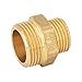 Produktbild RIAT I 1/2 Zoll x 3/8 Zoll Reduziernippel I Messing I Doppelnippel reduziert I Sechskant I Fitting I BSP I 2 Aussengewinde I AG x AG