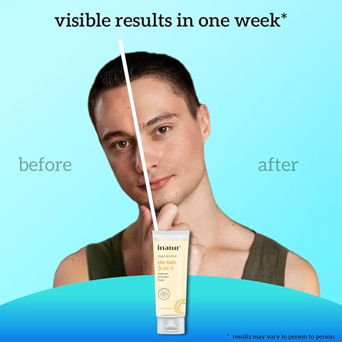 Image of inatur De Tan 3-in-1 Face Scrub | Cleanser, Scrub & Mask with Niacinamide, Calamine, Papaya & Apricot | Removes Tan, Brightens & Exfoliates | For Glowing Skin | Unisex Skincare | 100g