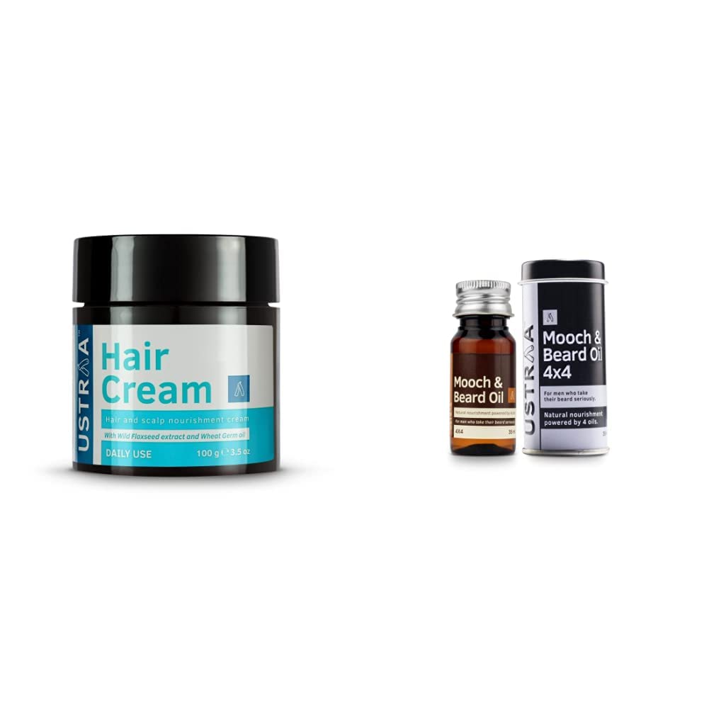 Ustraa Hair Cream for Daily Use (1 Unit)100g And Ustraa Mooch and Beard