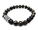 Produktbild Wikinger Futhark Rune Edelstein Armband (18/21 cm, Damen/Herren) in Geschenkbox | Schutz Glück Energie (18, Rune WUNJO Drachen Blut Jaspis | Glück Liebe Trost)