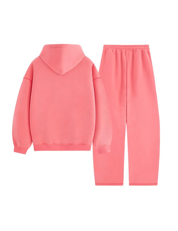 Aelfric Eden Baggy męski dres do joggingu, oversize, damski dres treningowy, basic, unisex, bluza z kapturem, Y2K, strój rekreacyjny, sportowy strój sportowy z szerokimi nogawkami, spodnie do biegania