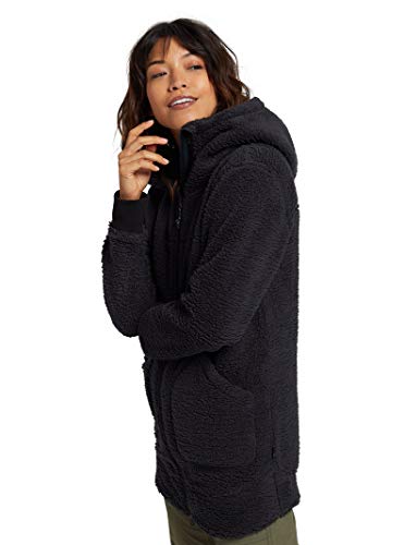 Burton Womens Minxy Full Zip, True Black Sherpa New, Large