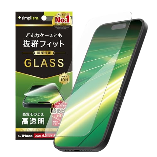 Simplism VvY iPhone 17 / 16 Pro P[XȂ  ʕی십KX TR-IP25M2-GLS-CC