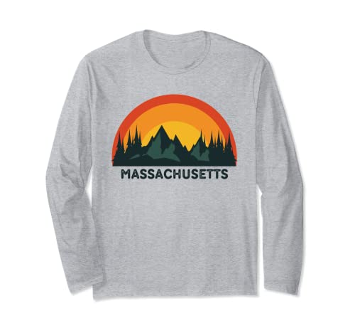 Massachusetts Vintage Sunset 80s Retro Summer State USA Manche Longue