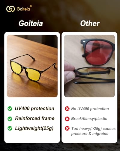 Image of Goiteia Orange Blue Light Blocking Glasses, Amber Easier Sleep Glasses