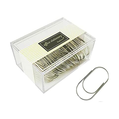 Silver Jumbo Paper Clips, 50pcs 50mm/2" Large Wide Paper Clips Non Skid Smooth Finish Steel Wire Office Supply Accessories Cover