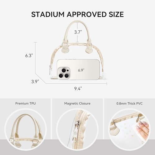 Image of BOSTANTEN Clear Bag for Stadium Approved Crossbody Purse Handbags for Concerts Sports Events