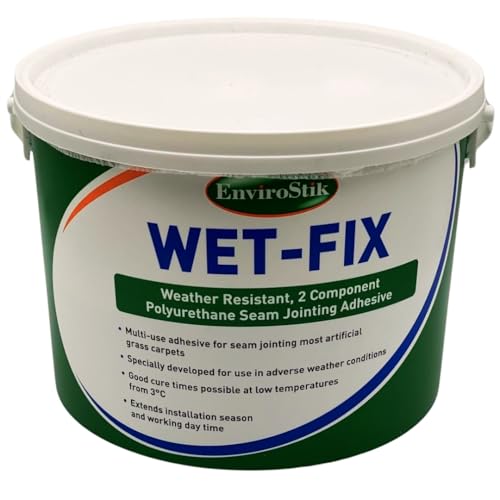 Artificial Grass Adhesive WetFix Glue 5kg Tub + 0.5kg Hardener Fake Turf Astro Grass Adhesive