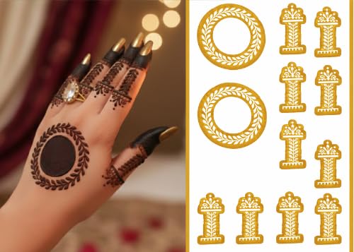 Premium Mehndi Stencil for Hands, Reusable Mehendi Design Sheet, Bridal and Festival Henna Stencil, Easy Apply-picture-19