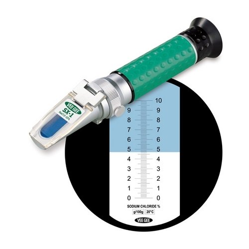 Vee Gee 43033, SX-1 Handheld Refractometer, 0-10% Sodium Chloride, Pack of 3 pcs