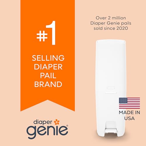 Image of Diaper Genie Premier Diaper Pail Gift Set with 2 Jumbo+ Square Refills | Premier pail registry gift set includes Jumbo+ long-lasting odor-locking square refills holding up to 2,160 newborn diapers.