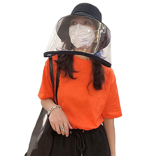 Olinase Sun Protective Fishing Hats For Men Women Anti-Saliva Dustproof Clear Face Cover Shield Bucket Hat thumb #3