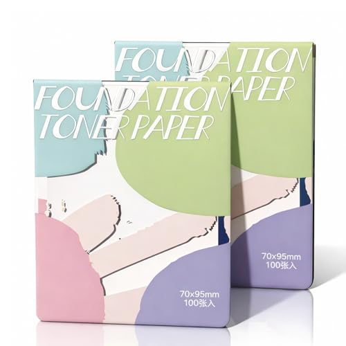 Image of 200Pieces Makeup Mixing Palette Papers, 2 Set of Cosmetic Palette Paper with Mixing Stick, Disposable Foundation Mixing Tray for blending foundation, concealer, eyeshadow, and liquid blush