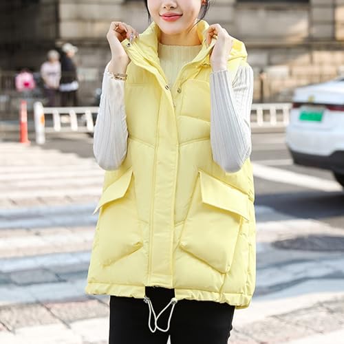 XUNRYAN Puffer Vest Teen Girls Quilted Lightweight Jackets Sleeveless Winter Down Coat Hooded Outwear Waistcoat Padded Gilet3