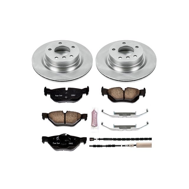 Image of PowerStop Rear Brake Kit for BMW 328i 2011-13 - Z17 Ceramic Brake Pads & Disc Rotors Replacement, KOE5981