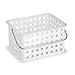 Produktbild InterDesign Storage Organizer Basket, for Bathroom, Health and Beauty Products - Small, White