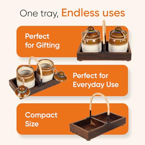 Image of Chatore Barni Set with Cane Embellished Tray