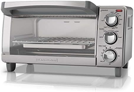 BLACK+DECKER 4-Slice Toaster Oven with Natural Convection, Stainless Steel, TO1760SS