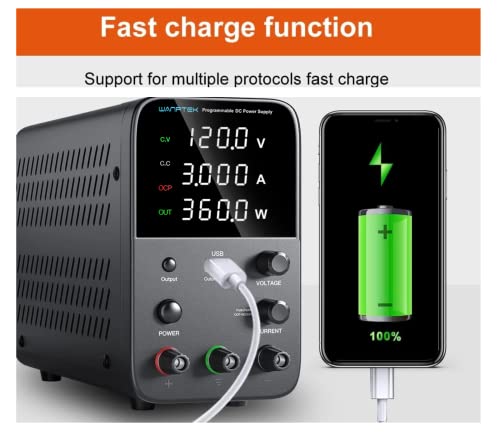 Image of WANPTEK-CHAALAKAM SMPS Variable DC Power Supply 0-120V & 0-03A (360W) WPS1203H - 03 Window 04 Digit Display