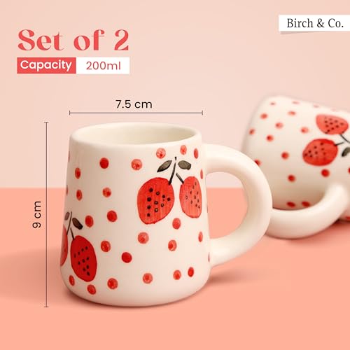 Image of Cups & Mugs - Coffee Mugs Set of 2 - Tea Cup - Ceramic Coffee Cup, Elegant Gift Pack, Microwave and Dishwasher Safe, Stylish Modern Design for Home & Office,RedRush Mug