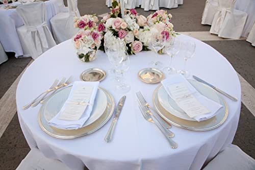 White Cloth Napkins Washable Polyester Fabric Dinner Table Napkins Set Of 12 Pack,Great For Weddings, Parties, Banquets Dinner & Holiday Dinner (20X20Inch 12Pack) #TOP5