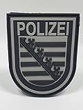 ATG Ärmelabzeichen Polizei Sachsen 3 D Rubber Patch (BlackOps)