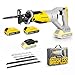 Price comparison product image Brushless Reciprocating Saw, ENVENTOR 20V Cordless Reciprocating Saw with 2x2.0Ah Battery, 0-3000RPM Variable Speed Electric Sabre Saw, 5 Blades, 22mm Stroke Length, Ideal for Wood and Metal Cutting