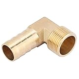  1 pieza 3/4\"rosca macho codo de latón conector de acoplamiento de púas accesorio de accesorios de tubería de manguera, codo de 90 grados accesorio de latón(19mm)