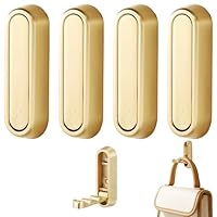 Maslasee 4pcs Foldable Wall Hooks, Heavy Duty Zinc Alloy Gold Hooks for Bathroom Kitchen Flip Down Coat Hooks Wall Mounted Key Hooks for Hanging Bags Towels Keys Gold Coat Hooks