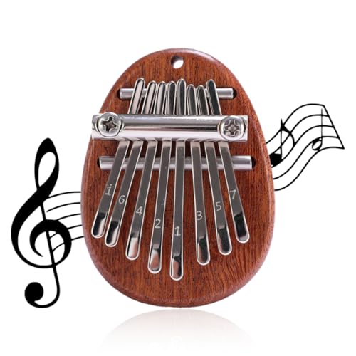 OUDQFCJ 1 Pcs Mini Kalimba a 8 tasti di Pianoforte per dita squisito Ottimo accessorio Marimba da regalare o da usare come ciondolo