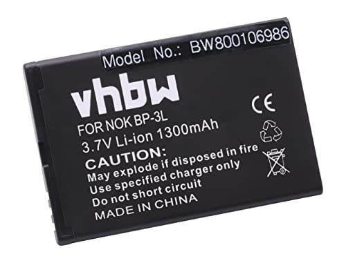 batteria sostituisce Nokia BP-3L per smartphone cellulare 1300mAh 3.7V Li-Ion
