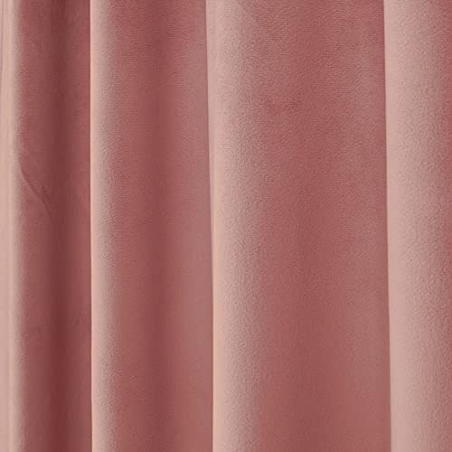 GardinenOutlet Glory Velvet Curtain with Tape or Hidden Tab Tops, Mauve, 96 x 53 Inches, W 53.1" x L 96.5" (1 Panels) - Image 4
