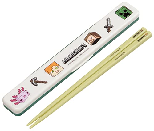 スケーター(Skater) 箸 箸箱セット 大人用 抗菌 18cm カチャカチャ鳴らない 日本製 マインクラフト エクスプローラー モア Minecraft 男の子 ABC3AG-A