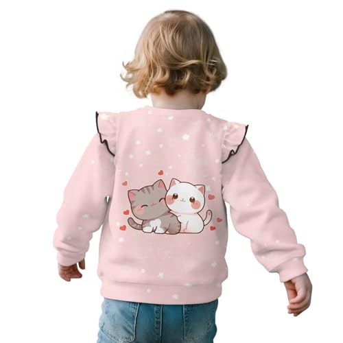 Xpyiqun Ruffle Sweatshirt 1-8 Y Pullover for Girls Trendy Long Sleeve T-Shirts Tops Round Neck Outfits2