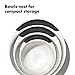OXO Good Grips 3- Piece Plastic Mixing Bowl Set, 2500 ml,White/Black