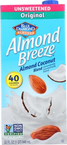 Blue Diamond Growers - Breeze Almond Milk Unsweetened Almond Coconut - 32 oz.(pack of 2)