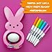 The Eggmazing Egg Decorator - Peeps Bunny - Arts and Craft Set Includes 6 Colorful Quick Drying, Non-Toxic Markers (Pink), Ages 3 and Up